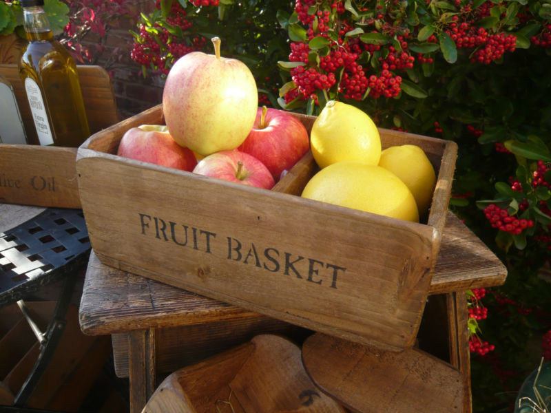(NEW) Old Country FarmhouseFruit Basket/bowlRustic SIZE Sm Med