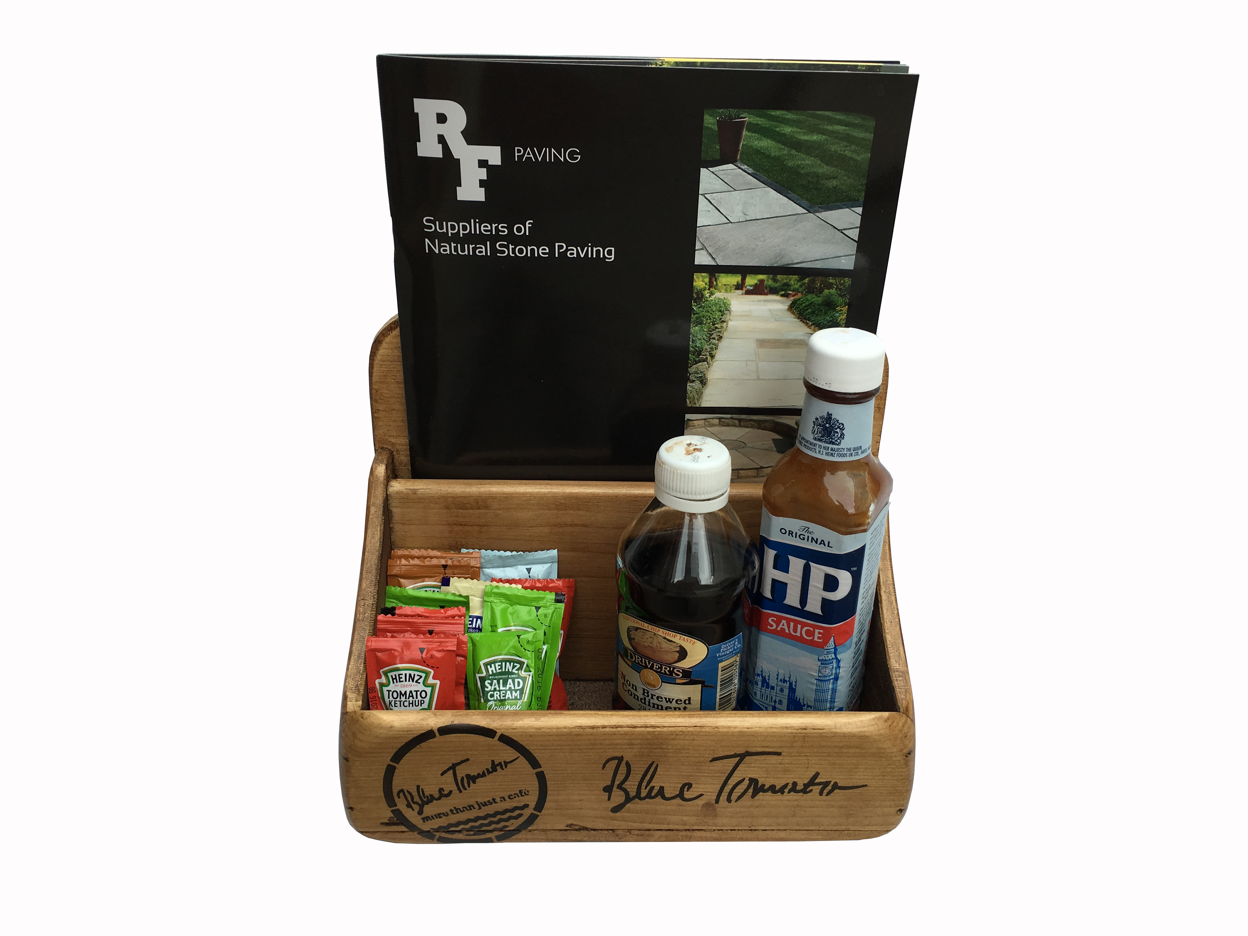 Nottingham Wooden Menu/Condiment & Cutlery Holder/Box,Catering